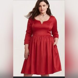 Iconic Red Satin Outlander Collection dress